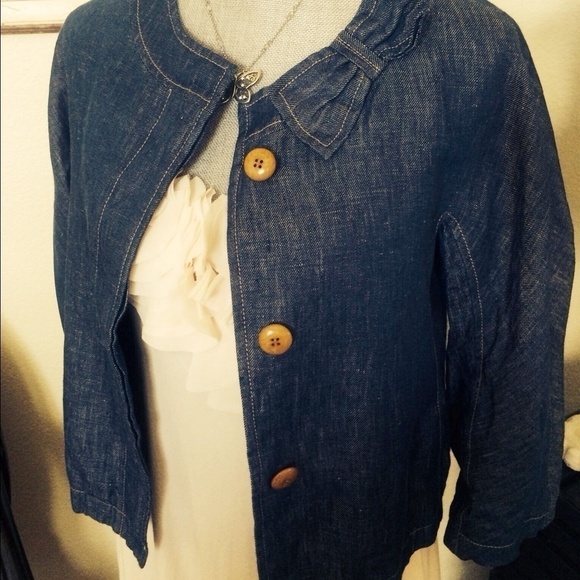 Talbots Jackets & Blazers - Cute linen demin jacket